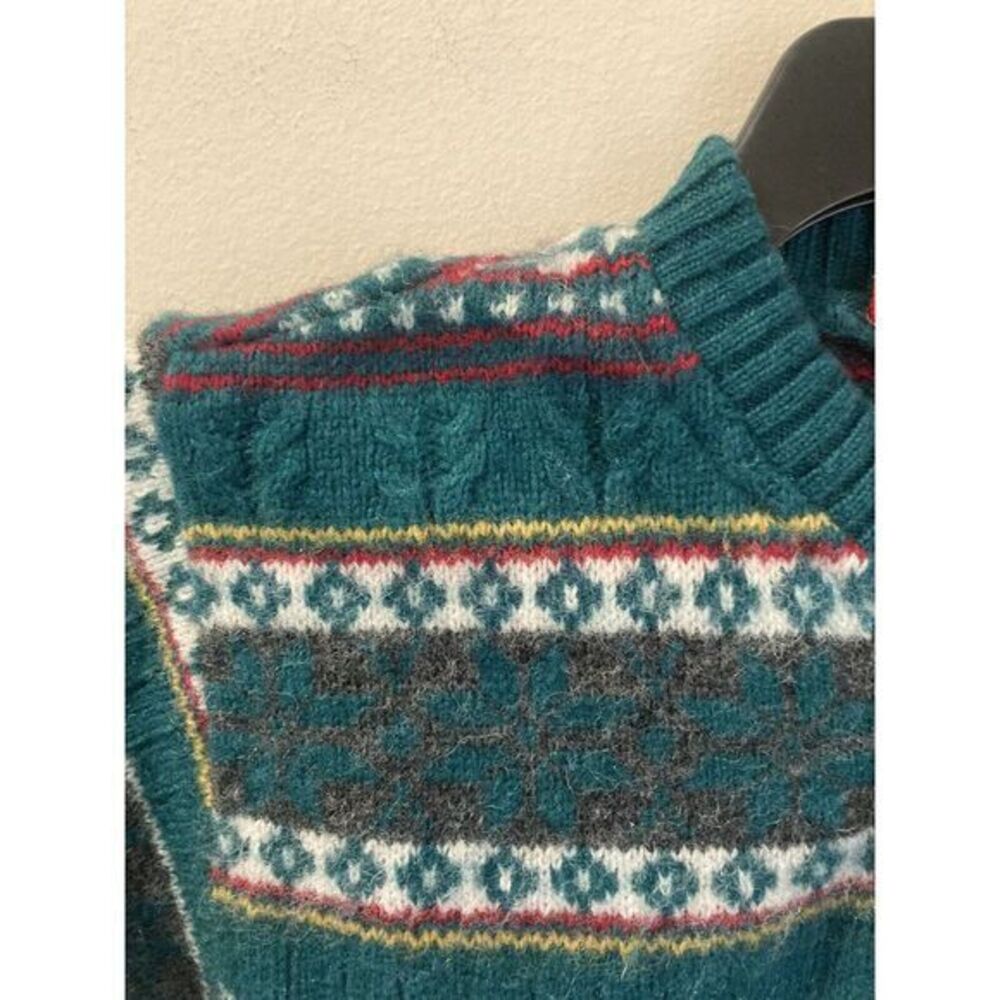 VTG Gymboree Sweater Kids Sz M Gymboree Holiday Wool Blend Green - Picture 2 of 8